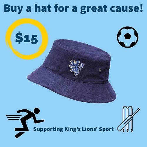 Bucket hats are for sale at King's!