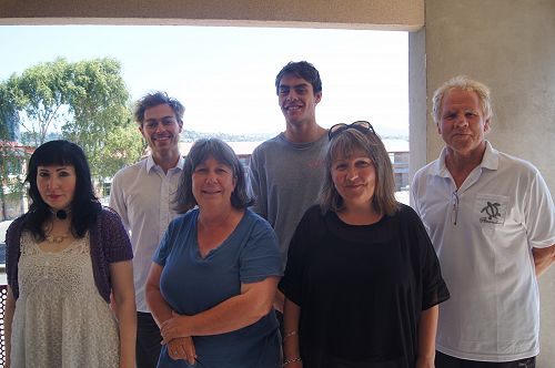 Back row from left; Simon Anderson, Tame Govaerts-Paul and John Scholten. Front row; Helena Christie, Helen Reynolds and Vivienne Smith.