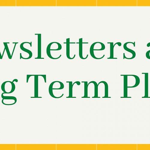 Newsletters and Long Term Plans