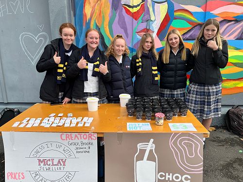 Earrings and Custom Hot Chocolate packs were popular