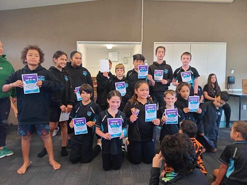 Rest of the World Rocks - TTRS: Top 3 ākonga in Pukekō, Kāhu, Kererū, Kōtare, & Ruru.