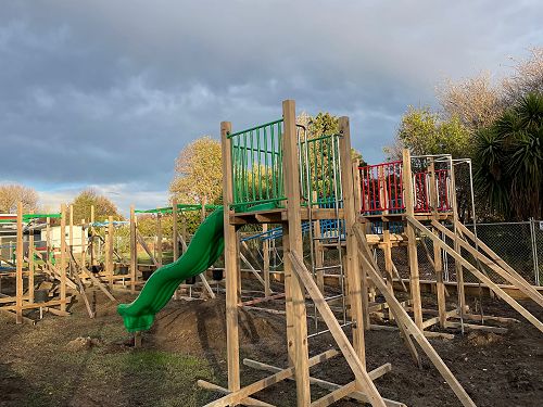 Senior Playground being installed