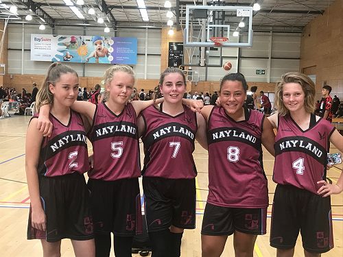 Junior girls 3 x 3 basketball team.