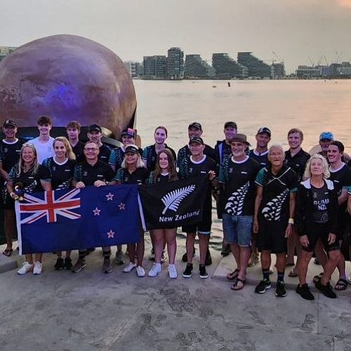 Nikita Coleman and the New Zealand crew