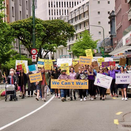 Walking down Lambton Quay
