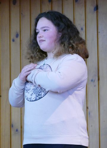 Jazmine Sparks - Performing Pepeha with NZSL at the Blue Mountain College cultural festival