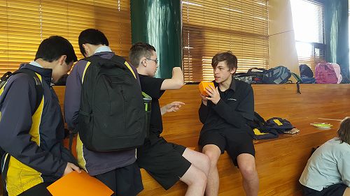 Developing the prototype with the boys from Hornby High School - Zain Robinson and Justin Howland