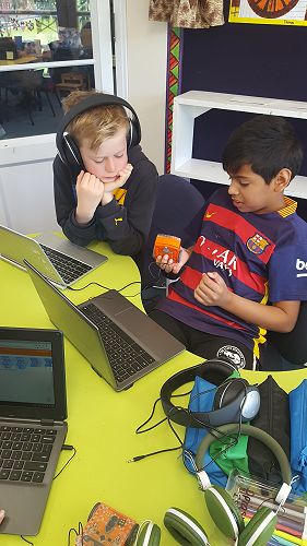 Oscar and Prashaan Programming Edisons using Coding