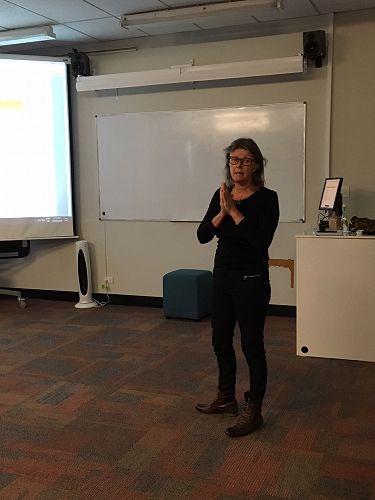 Stephanie Haworth during her presentation.