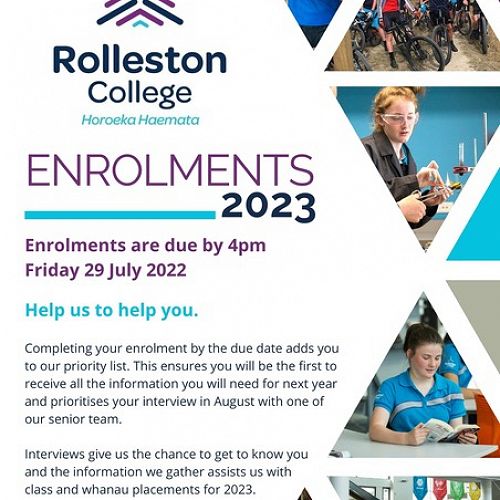 2023 Enrolments