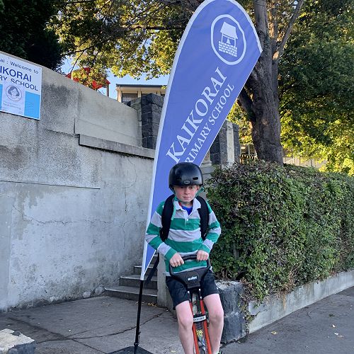 James chose a pogo stick for his active transport this week! Awesome!