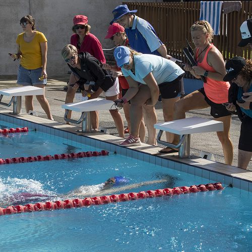 Samuel Gray - Senior Boys 100 m Backstroke, breaking the record!