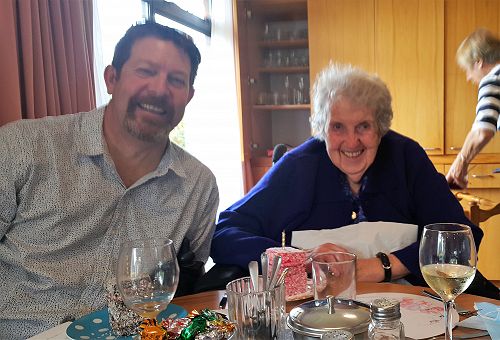 May the 5th - Sharing a birthday with Sr Enid at Mercy House