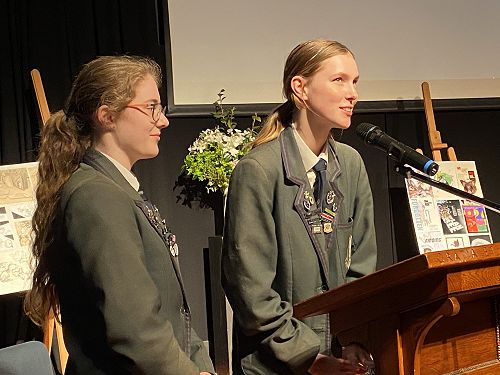 Miss Rita Close and Miss Charlotte Werner (Arts Prefects, 2021)