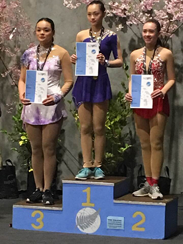 Asia Tapealava recently competed in the Figure Skating Nationals in Gore. 