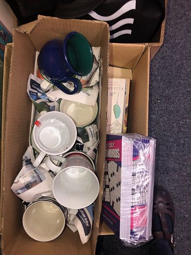 Coffee mugs and puzzles kindly donated