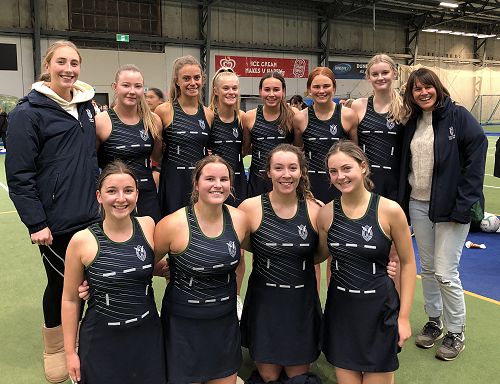 Columba Senior B with Coach Harriett Cuttance and Manager Kylie Cashmore