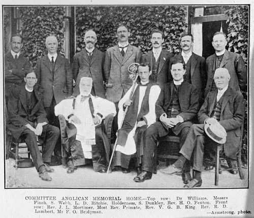 Anglican Memorial Home Committee (VJB King next to +Nevill)