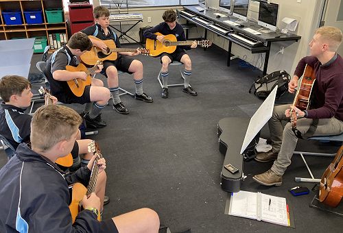 Guitar lessons with Mr Harington