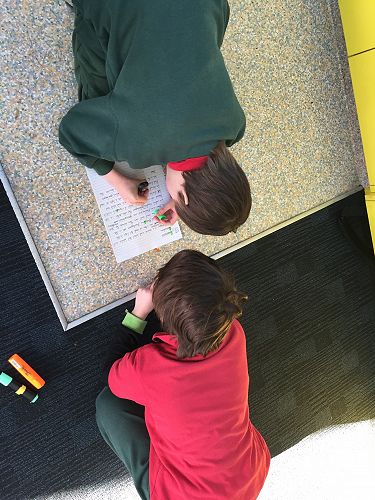 Learning to use highlighters to self assess our Writing