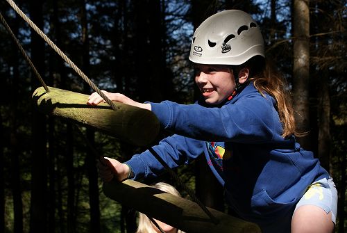 High ropes course at year 7 camp