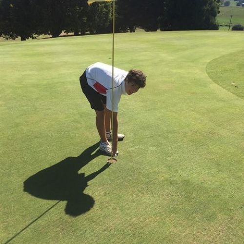 Ricci Putohe Yr 11 - Pulls ball out of the hole after hitting a hole in one, to send his semi-final into a playoff.