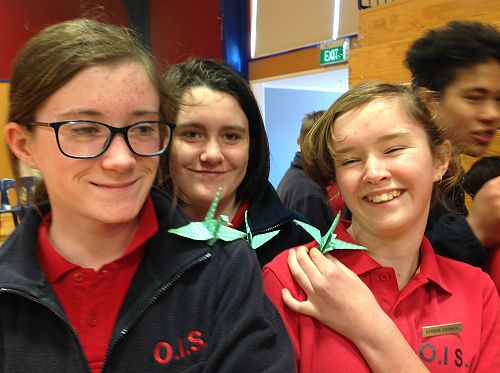 Everyone enjoyed the chance to make a crane!