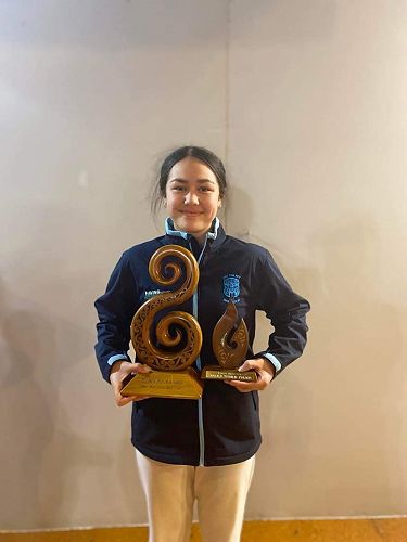 Emerald Polson received Kia Toa RFC Junior Player of the Year and Saint Peter's Girls Rugby Team - Best Forward