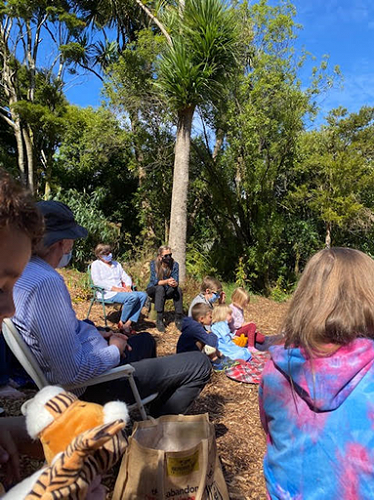 A monthly children and family’s service used the forest last month for a ‘caring for creation’ theme.  