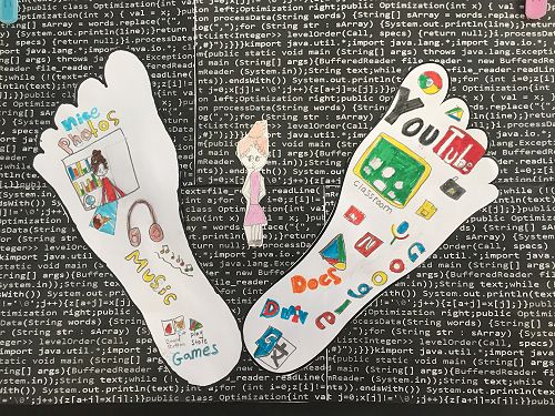 Pohutukawa students have been creating artwork to represent their digital footprints