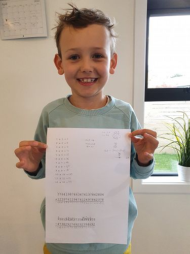 Max Smith (Year 4) and his Dad had a special maths lesson together with super tricky problems