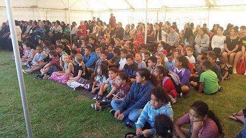 A marquee for a hall, Richmond Primary school 2015
