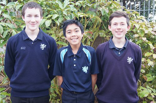 From left; Rhys Wheeler, R V Quijano, Frazer Clarke