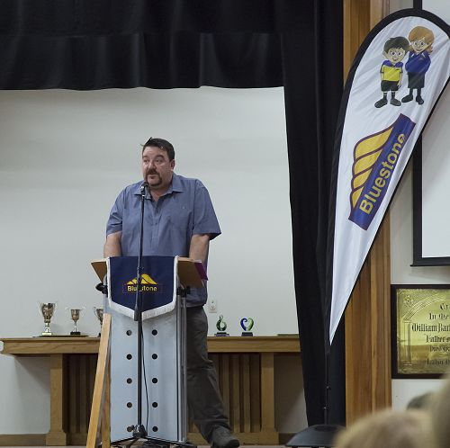 Our Board of Trustees Chairperson, Mr Bamber, presented a speech.