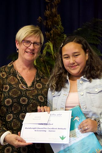 Mainfreight Excellent attitude to learning Junior - Lelia Crawford