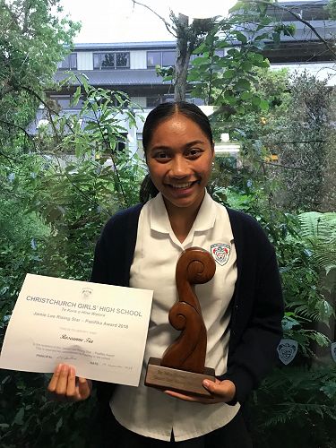  ‘Jamie-Lee Rising Star Award’ for services to Pasifika.