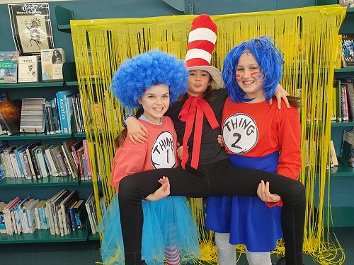 Students enjoying Fictional Character Dress Up Day