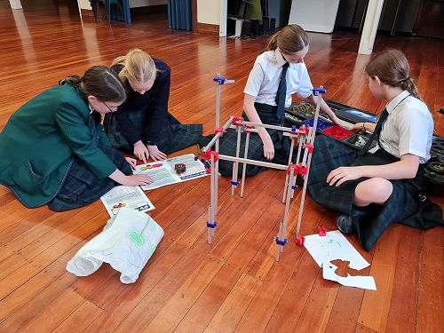 Alice, Sophie, Jessica and Emily split their attention between the Buzzy Bee and the Queen's Throne