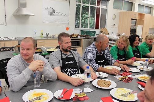 Enjoying a meal afterwards