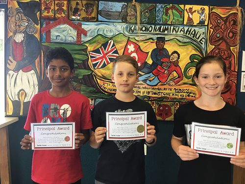 Week 5 Principal Awards - Kiarshin, Logan and Emily