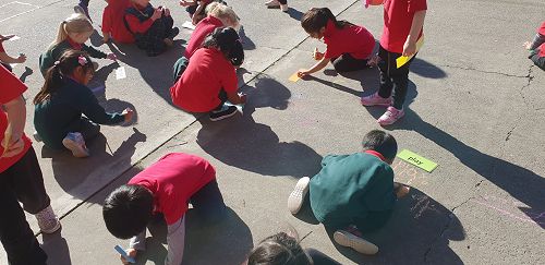 Chalk words and numbers