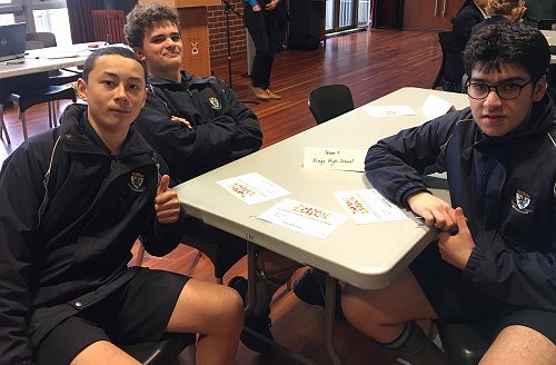 From left; Leyton ‘Aluesi and Max O’Connor (10CR) and Radin Vajedi (10TE) 