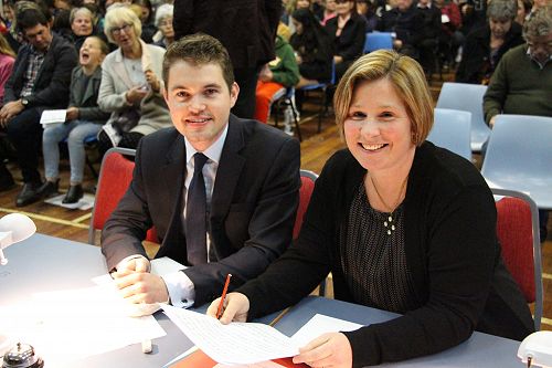 Fryer Cup 2019 Judges Sam Ewen and Nicola Harrison.
