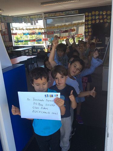 Rm 14 off to post their letter!