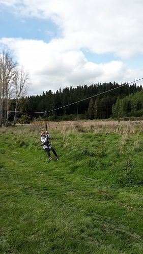Juliet on the flying fox