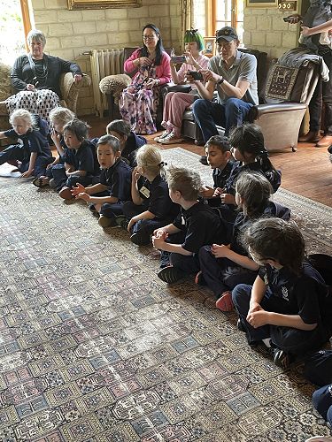 Students waiting for their special gifts