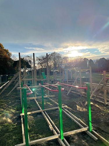 Senior Playground being installed