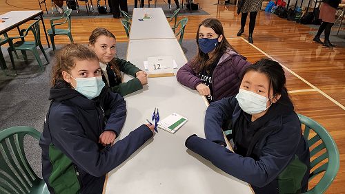 Year 8 Team L to R: Beth Elder, Iris Gibson, Esmé Walker, Rainny Li.