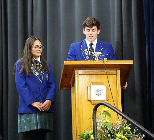 Head Girl Anna Douglas & Head Boy Matthew Jensen