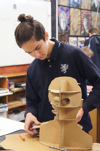 Creating Art sculpture; Luc Morley-Stephenson